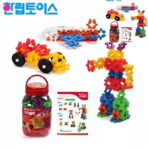 해피 미니 사각블럭 126pcs 만들기블럭 블록놀이 유아블록