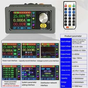 XY5008/XY5008W DC 벅 컨버터 조정 가능 CC CV 50V 8A 400W 전원 공급 장치 모듈 WIFI APP 가변 스텝 다운