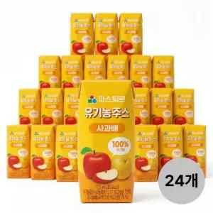 파스퇴르 유기농 음료 사과배, 125ml, 24개