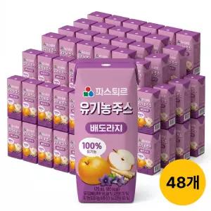파스퇴르 유기농 음료 배도라지, 125ml, 48개