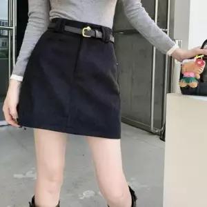 [mkwWTv_66]짧은 가을 스커트 벨트 짧은치마 세트
