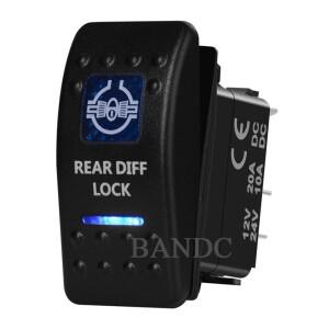 후면 차동 잠금 로커 스위치 5P On-Off ARB/Carling/NARVA 4x4   자동차 액세서리 용 듀얼 블루 Led 토글