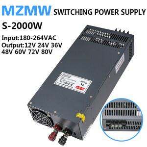2000W 스위칭 전원 공급 장치 180 264V AC에서 DC 12V 24V 36V 48V 60V 72V 80V 산업용 SMPS 변압기 LED 고전력 소스