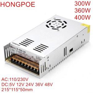 LED 전원 공급 장치 DC 5V 12V 18V 24V 36V 48V 360W 400W 스위칭 전원 공급 장치 소스 변압기 100 240V AC DC SMPS