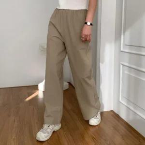 [mbSqqs_66]린넨 밴딩 여성데일리팬츠 롱 슬랙스