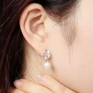 오귀걸이 보석귀걸이 백금도금 여자귀걸이