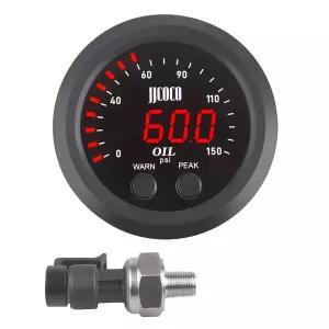 보트 해상 자동차 게이지 세트용 ZHSYMX 유니버설 압력 키트 2-1/16인치 52mm 150 PSI - 1/8NPT 전자