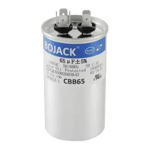 BOJACK 65 uf MFD 240V AC 모터 및 팬 시동 원형 커패시터 50/60Hz CBB65 10000 AFC