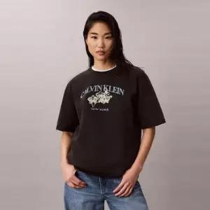 캘빈클라인 진 A47G837G-BO 진 여성 라운드넥티셔츠 로고 그래픽 릴렉스드핏 티 -UB1 LE1221503633