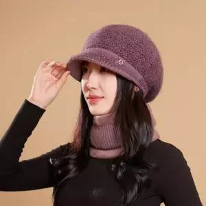 [mlpksC_66]고급형 토끼털 중년여성 비니 모자