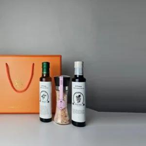 [올리오랩] 올리브250ml+발사믹250ml+핑크솔트 선물세트 1개 식용유 명절 선물