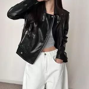 [아우트_66]지퍼 디자인 가을 간절기 레더 자켓 RIDER05