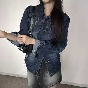 [아우트_66]스탠다드핏 청자켓 캐주얼 데님 자켓IN-DN42
