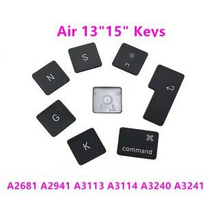MacBook Air 13인치 A2681 A2941 A3113 A3240 키캡 교체용개별 블랙 US UK