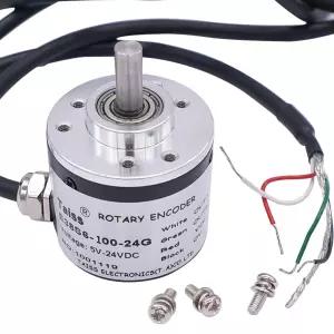 Taiss/AB 2상 증분 로터리 엔코더 100P/R DC 5-24V 와이드 전압 전원 공급 장치 6mm 샤프트