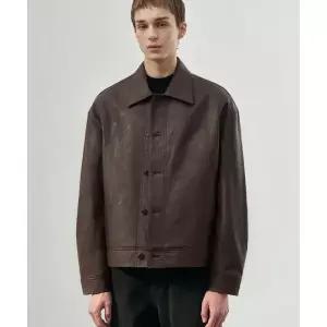 매장정품 드로우핏 DRAWFIT DRAW FIT 라인 스모크 레더 자켓 [SMOKE BROWN] DFJK2102SMBR 759785