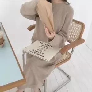 [옷자락]여자 롱 SS 미니멈 폭닥 스웨터 FW 부드러운 원피스