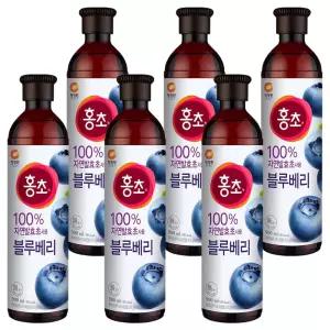 대상 청정원 홍초 블루베리 900ml x 6개입