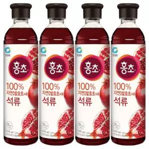 대상 청정원 홍초 석류 900ML x 4개입