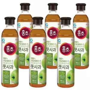 대상 청정원 홍초 풋사과 900mlx6개입