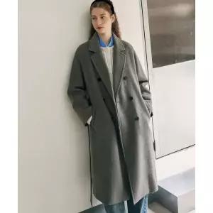 매장정품 드로우핏 DRAWFIT WOMEN 울 핸드메이드 더블 롱코트 [M.GREY] DFWMCT4410MGY 759997