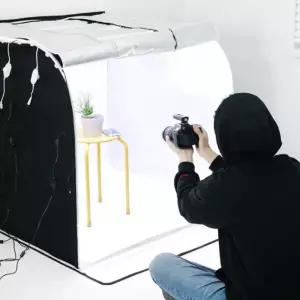 LED내장 이동식 사진박스 항공 정면 누끼샷 폴딩 스튜디오