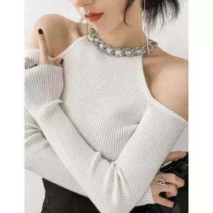 라틴댄스복 블랙 차밍복 라인댄스복 검은색 오프숄더니트