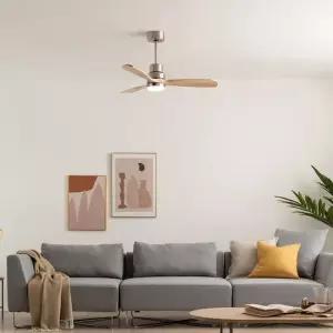 스피아노 아론 IoT 원격제어 LED BLDC 우드 실링팬 107cm 42인치 천장선풍기