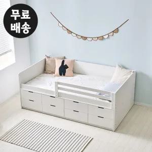 레나 침대 프레임 2단 서랍형 슈퍼싱글(SS) 화이트