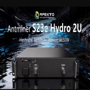 BAC의  효율적인 Bitmain Antminer S23e Hyd 2U(865TH/s)