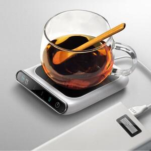 가정 사무실 컵 워머 패드 유리 일정한 전기 히터 커피 머그잔 USB 절연 55 ° C 온도조절기 코스터 차 우