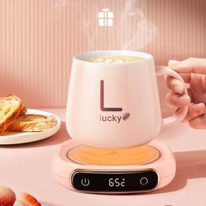 휴대용 USB 컵 워머 스마트 커피 머그잔 가열 코스터 온도 조절 히터 우유 차 물 패드 3 기어