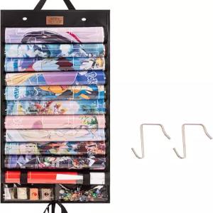 금속 후크 2개가 달린 MTG용 Playmat 튜브 보관용 홀더 10+1 TCG 게임용 및 수집용 카드 가방에 맞습니다