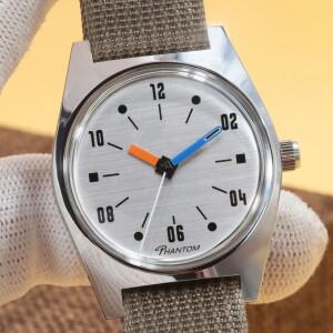 PHANTOM 7120 핸드 윈드 기계식 시계 남자 36mm 레트로 복고풍 엔틱 비즈니스 계시기 클래식 단순 커플