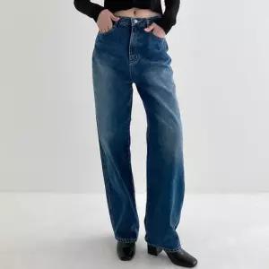 [옷자락]여자 워싱진 보이프렌드핏 중청 FW 키큰녀 넓은 청바지