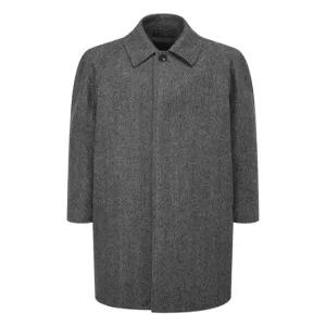 마에스트로 남성 25FW 그레이 헤링본 울 하프코트 WACO5D003G2