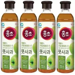 대상 청정원 홍초 풋사과 900ml x 4개