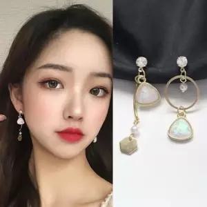 이어링 진주 드롭 실버 큐빅 이쁜 포인트 로즈골드