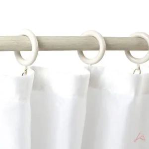 커튼고리 미니 샤워커텐 고리링 10EA 아이보리 커튼브라켓