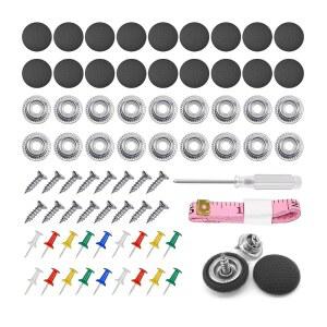 MANDARK 60PCS 자동차 지붕 헤드라이너 수리 키트 설치 도구가 있는 차량 스냅 리벳 리테이너 실내 천장 천 고정을 위한 버클 대부분의 자동차를 범용(블랙)