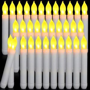 LED초 FLAMELESS 양초 372PCS LED 파티 인치 6 장식을위한 배터리 9 교회 교실 테이퍼