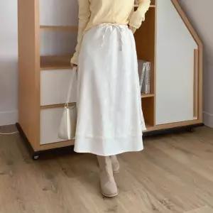 [옷자락]여자 FW 롱 코디 리본 자수패턴 시폰 스커트