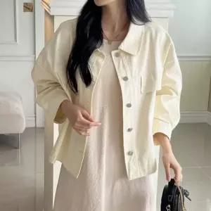 [페이릿][페이릿] 타이리 오버핏 크롭 면 자켓