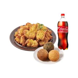 [푸라닭] 순(다리)살 씬 후라이드+3색볼(3구)+콜라 1.25L