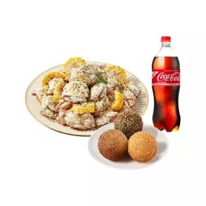 [푸라닭] 순(다리)살 콘소메이징+3색볼(3구)+콜라 1.25L