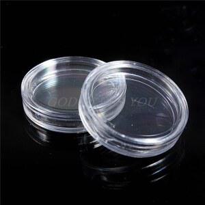 동전보관함 10Pcs 작은 라운드 투명 플라스틱 동전 캡슐 케이스 18 19 20 21 22 23 24 25mm 26mm 27mm 28mm 30mm 35mm 37mm 38mm Dropship