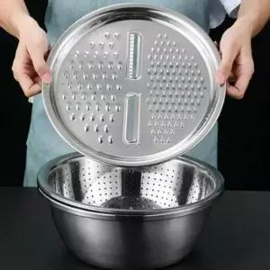 스텐야채볼 야채 주방 다용도 3종 채반 볼 믹싱 스텐