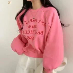 [페이릿][페이릿] 테킬 오버핏 레터링 크롭 맨투맨 티셔츠