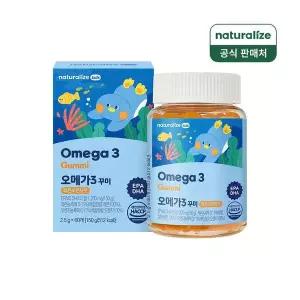 네추럴라이즈 키즈 오메가3 꾸미 1병 1개월분 / 레몬오렌지맛