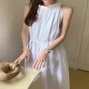 [휴드]디오텐 홀터넥 민소매 롱 원피스